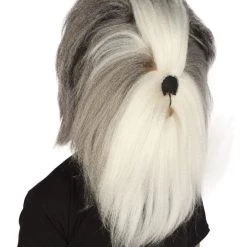 HPO Furry Dog Collection | Men's White And Grey Straight Furry Dog Cosplay Wig & Mask | Premium Breathable Capless Cap 13 HPO Furry Dog Collection | Men's White And Grey Straight Furry Dog Cosplay Wig & Mask | Premium Breathable Capless Cap