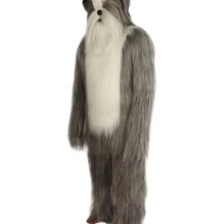 HPO Furry Dog Collection | Men's White And Grey Straight Long Furry Dog Cosplay Costume With Tail 10 HPO Furry Dog Collection | Men's White And Grey Straight Long Furry Dog Cosplay Costume With Tail
