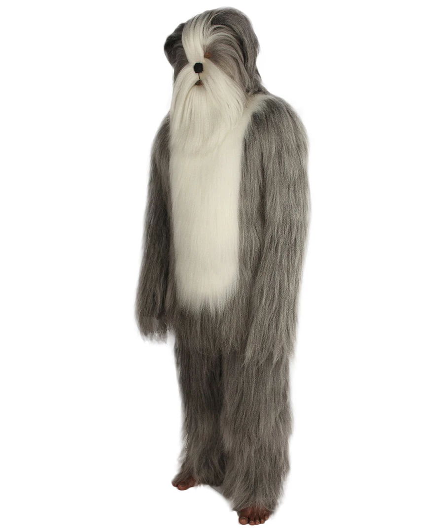 HPO Furry Dog Collection | Men's White And Grey Straight Long Furry Dog Cosplay Costume With Tail 3 HPO Furry Dog Collection | Men's White And Grey Straight Long Furry Dog Cosplay Costume With Tail