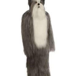 HPO Furry Dog Collection | Men's White And Grey Straight Long Furry Dog Cosplay Costume With Tail 12 HPO Furry Dog Collection | Men's White And Grey Straight Long Furry Dog Cosplay Costume With Tail