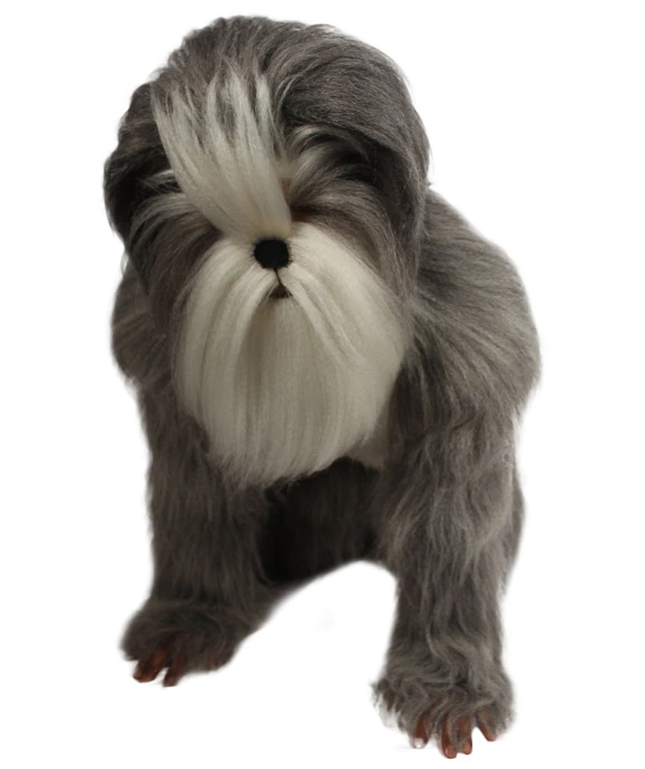 HPO Furry Dog Collection | Men's White And Grey Straight Long Furry Dog Cosplay Costume With Tail 6 HPO Furry Dog Collection | Men's White And Grey Straight Long Furry Dog Cosplay Costume With Tail