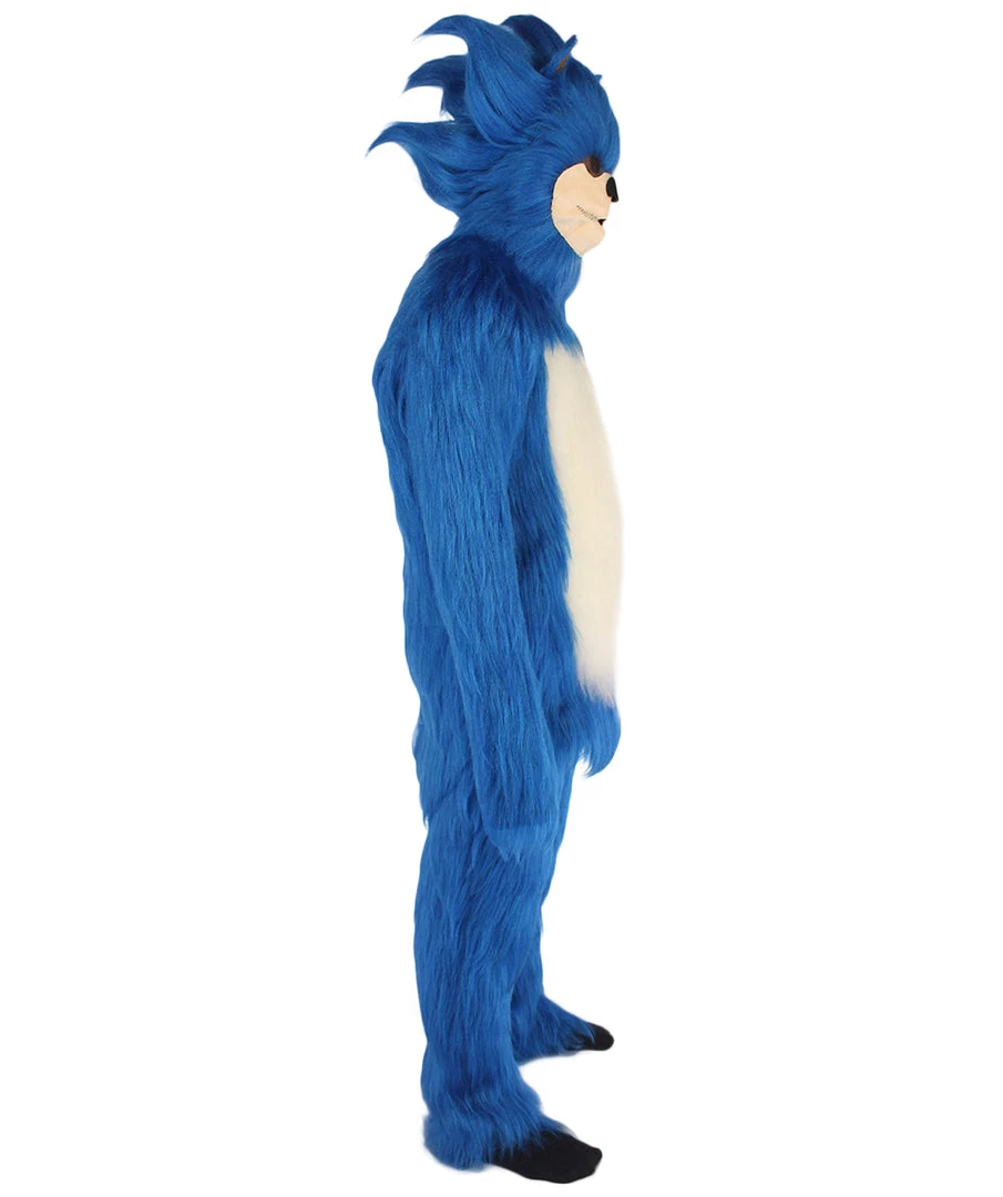 HPO Furry Game Costume | Men's White And Blue Straight Long Furry Hedghog Cosplay Costume 6 HPO Furry Game Costume | Men's White And Blue Straight Long Furry Hedghog Cosplay Costume