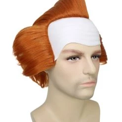 HPO Mad Clown | Men's The Dancing Clown Orange Bald Cap Wig 13 HPO Mad Clown | Men's The Dancing Clown Orange Bald Cap Wig