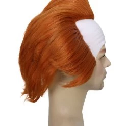 HPO Mad Clown | Men's The Dancing Clown Orange Bald Cap Wig 12 HPO Mad Clown | Men's The Dancing Clown Orange Bald Cap Wig