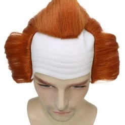 HPO Mad Clown | Men's The Dancing Clown Orange Bald Cap Wig 14 HPO Mad Clown | Men's The Dancing Clown Orange Bald Cap Wig