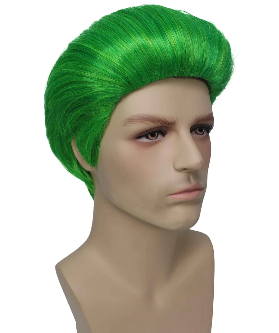 BC The Joker | Men's Green Color Slick Back Straight Psychotic Joker Wig 6 BC The Joker | Men's Green Color Slick Back Straight Psychotic Joker Wig