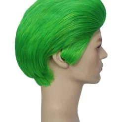 BC The Joker | Men's Green Color Slick Back Straight Psychotic Joker Wig 13 BC The Joker | Men's Green Color Slick Back Straight Psychotic Joker Wig
