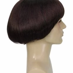 BC Adult Men's Dark Brown Color Straight Retro Bowl Wig