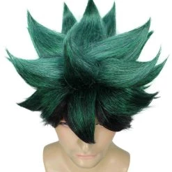 BC Adult Men's Dark Green Color Spiked Cosplay Wig 15 BC Adult Men's Dark Green Color Spiked Cosplay Wig