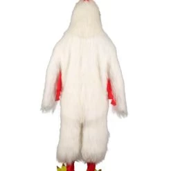 HPO White Chicken Costume With Mask - Long Synthetic Fibers Bundle Men's