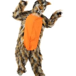 HPO Orange And Brown Spotted Leopard Costume With Mask - Long Synthetic Fibers Bundle Men's 14 HPO Orange And Brown Spotted Leopard Costume With Mask - Long Synthetic Fibers Bundle Men's