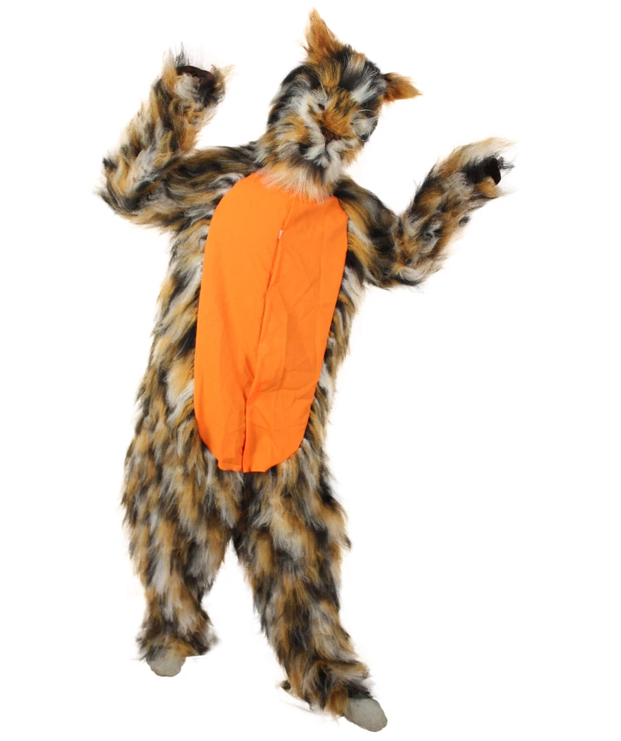 HPO Orange And Brown Spotted Leopard Costume With Mask - Long Synthetic Fibers Bundle Men's 7 HPO Orange And Brown Spotted Leopard Costume With Mask - Long Synthetic Fibers Bundle Men's
