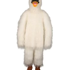 Men's HPO White Swan Costume With Mask - Long Synthetic Fibers Bundle
