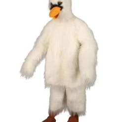 Men's HPO White Swan Costume With Mask - Long Synthetic Fibers Bundle