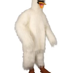 Men's HPO White Swan Costume With Mask - Long Synthetic Fibers Bundle