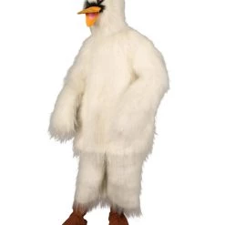 Men's HPO White Swan Costume With Mask - Long Synthetic Fibers Bundle