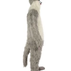 Men's HPO White And Grey Civet Cat Costume With Mask - Long Synthetic Fibers Bundle 11 Men's HPO White And Grey Civet Cat Costume With Mask - Long Synthetic Fibers Bundle