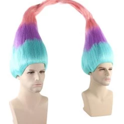 HPO Twin Troll Wig Set | 2 Detachable Rainbow Troll Wigs | Premium Breathable Halloween Wigs For 2 22 HPO Twin Troll Wig Set | 2 Detachable Rainbow Troll Wigs | Premium Breathable Halloween Wigs For 2