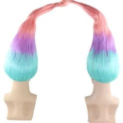 HPO Twin Troll Wig Set | 2 Detachable Rainbow Troll Wigs | Premium Breathable Halloween Wigs For 2 20 HPO Twin Troll Wig Set | 2 Detachable Rainbow Troll Wigs | Premium Breathable Halloween Wigs For 2
