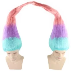 HPO Twin Troll Wig Set | 2 Detachable Rainbow Troll Wigs | Premium Breathable Halloween Wigs For 2 23 HPO Twin Troll Wig Set | 2 Detachable Rainbow Troll Wigs | Premium Breathable Halloween Wigs For 2