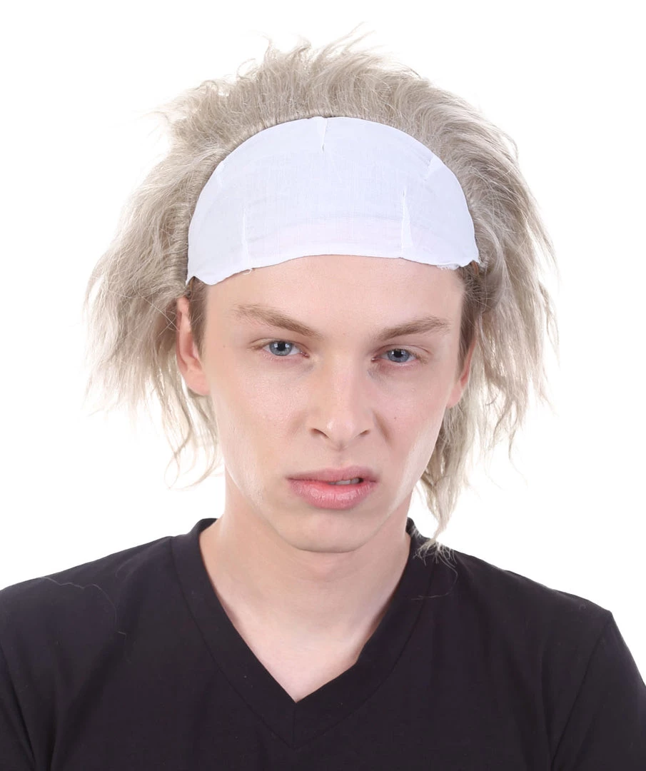 HPO Haunted House TV Mens Wig | White Celebrity Cosplay Halloween Wig 1 HPO Haunted House TV Mens Wig | White Celebrity Cosplay Halloween Wig