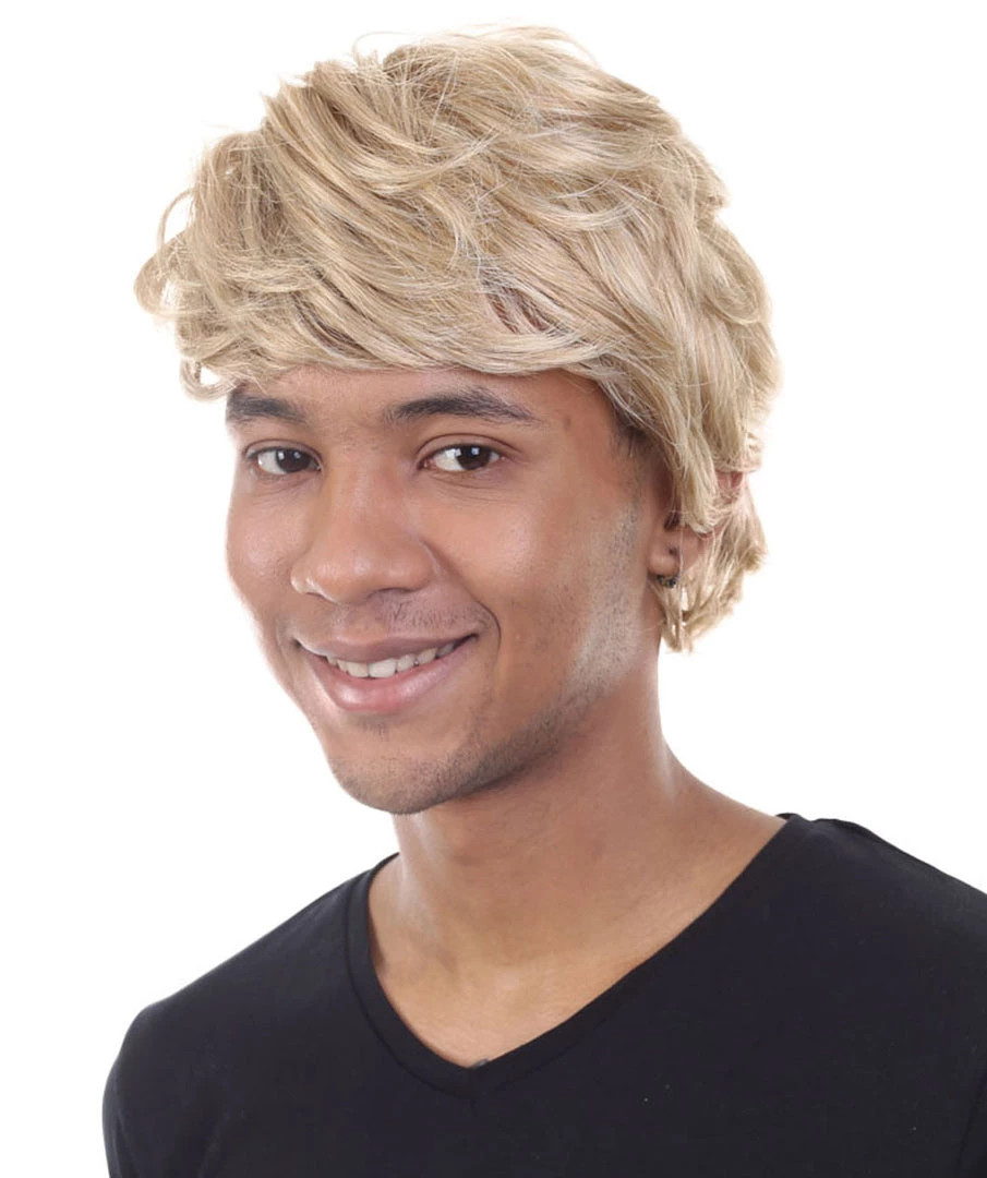 HPO Men's Snow Movie Mens Wig | Blonde Cosplay Halloween Wig | Premium Breathable Capless Cap 2 HPO Men's Snow Movie Mens Wig | Blonde Cosplay Halloween Wig | Premium Breathable Capless Cap
