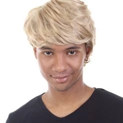 HPO Men's Snow Movie Mens Wig | Blonde Cosplay Halloween Wig | Premium Breathable Capless Cap 16 HPO Men's Snow Movie Mens Wig | Blonde Cosplay Halloween Wig | Premium Breathable Capless Cap