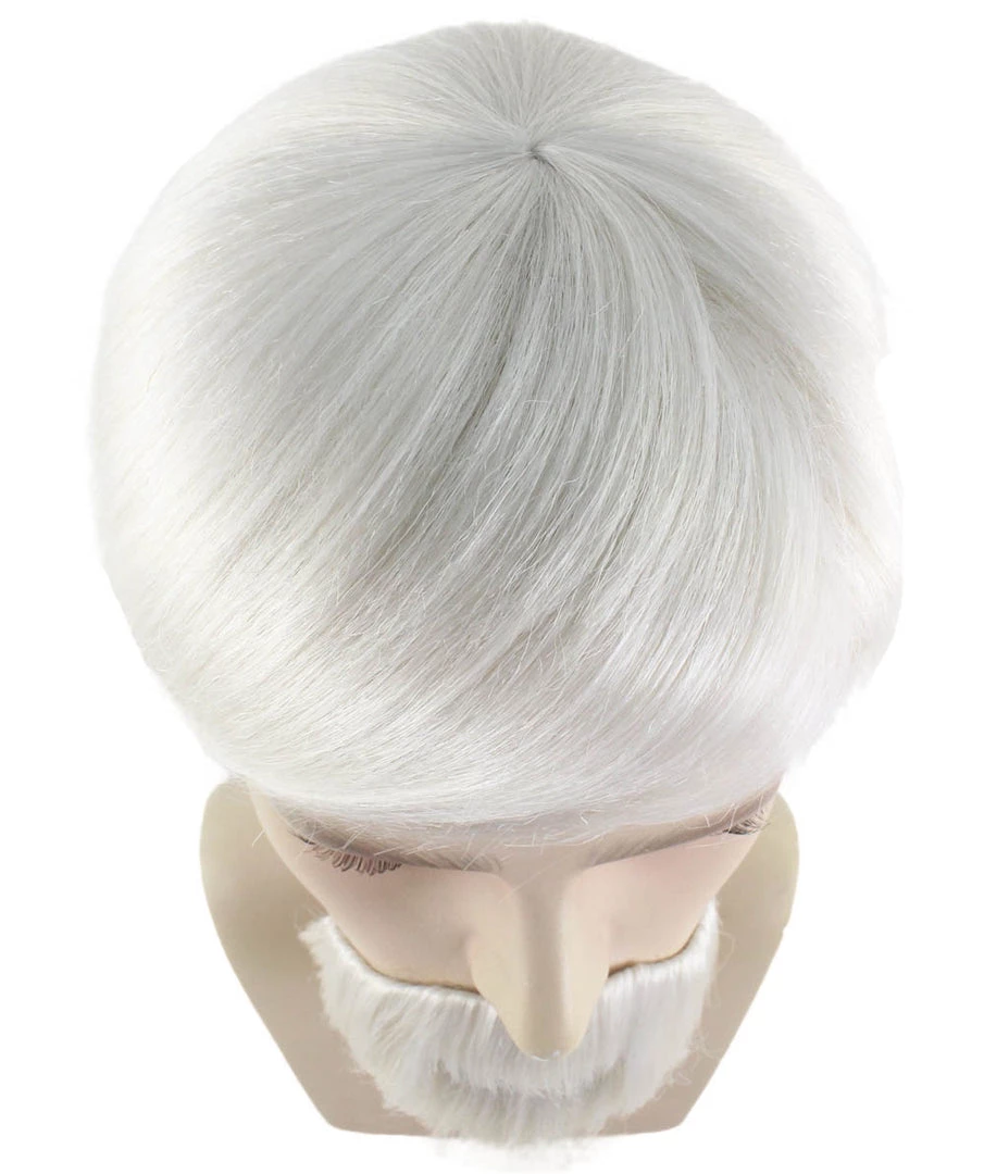 HPO Fastfood Mens Wig And Moustache | Cosplay Halloween Wig | Premium Breathable Capless Cap Men's 7 HPO Fastfood Mens Wig And Moustache | Cosplay Halloween Wig | Premium Breathable Capless Cap Men's