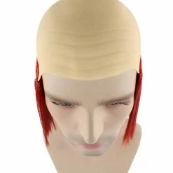 HPO Bald Straight Mens Clown Red Wig | Wig With Bald Cap Men's 16 HPO Bald Straight Mens Clown Red Wig | Wig With Bald Cap Men's