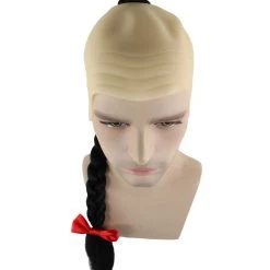 HPO Men's Kung Fu Master Mens Wig | Black Braid With Wig 16 HPO Men's Kung Fu Master Mens Wig | Black Braid With Wig