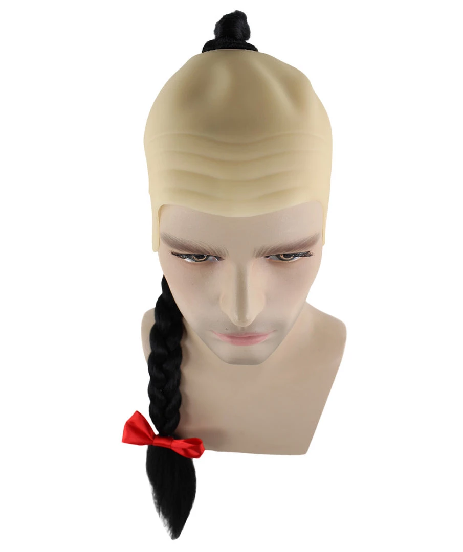 HPO Men's Kung Fu Master Mens Wig | Black Braid With Wig 8 HPO Men's Kung Fu Master Mens Wig | Black Braid With Wig