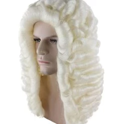 HPO Judge Mens Wig | White Historical Wig