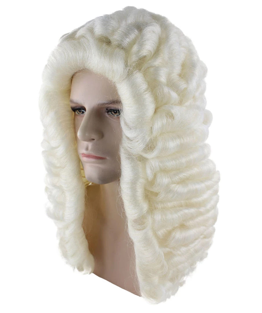 HPO Judge Mens Wig | White Historical Wig 2 HPO Judge Mens Wig | White Historical Wig
