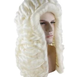 HPO Judge Mens Wig | White Historical Wig 14 HPO Judge Mens Wig | White Historical Wig