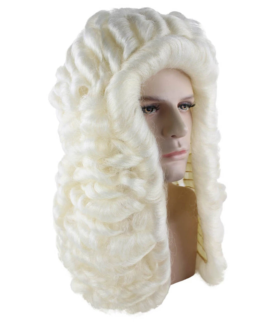 HPO Judge Mens Wig | White Historical Wig 6 HPO Judge Mens Wig | White Historical Wig