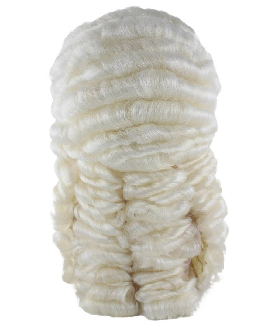 HPO Judge Mens Wig | White Historical Wig 4 HPO Judge Mens Wig | White Historical Wig