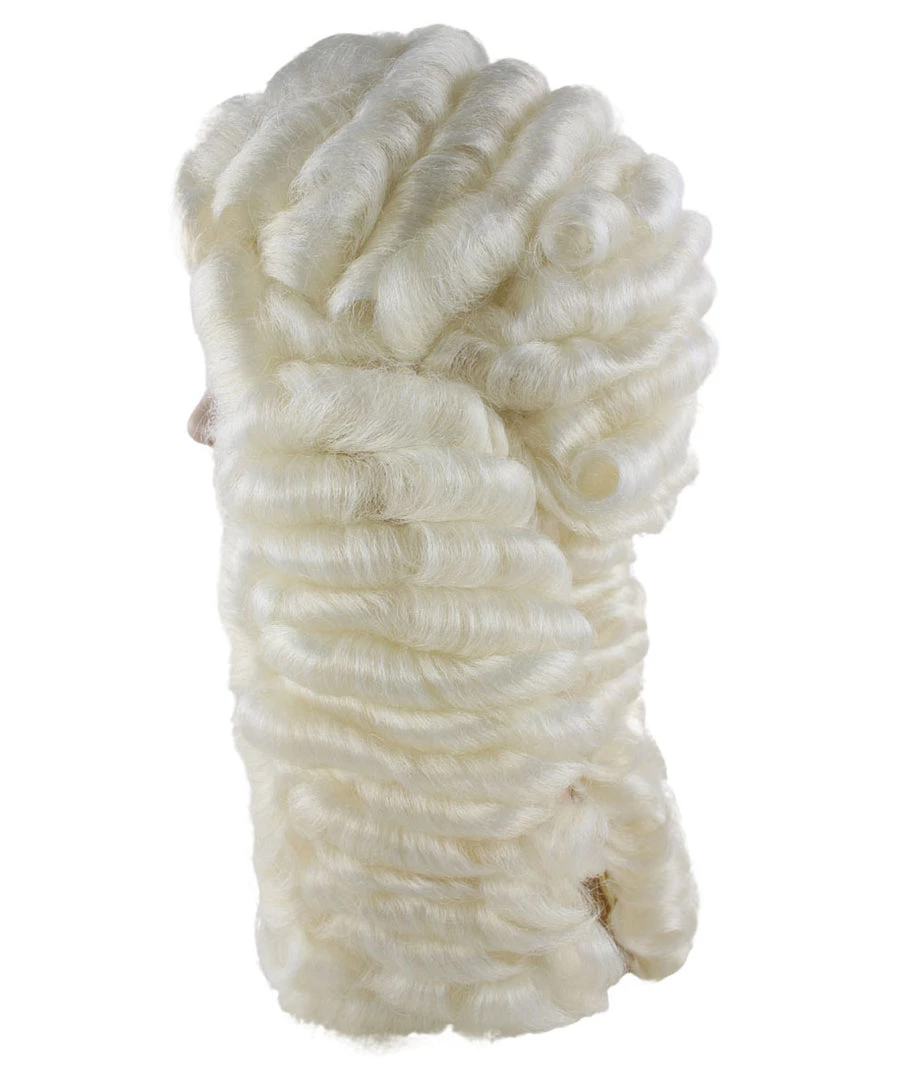 HPO Judge Mens Wig | White Historical Wig 3 HPO Judge Mens Wig | White Historical Wig