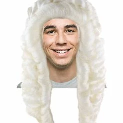 HPO Judge Mens Wig | White Historical Wig