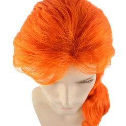 HPO 80's Orange Super Mullet Mens Wig | Pumkin Long Cosplay Halloween Wig | Premium Breathable Capless Cap 15 HPO 80's Orange Super Mullet Mens Wig | Pumkin Long Cosplay Halloween Wig | Premium Breathable Capless Cap