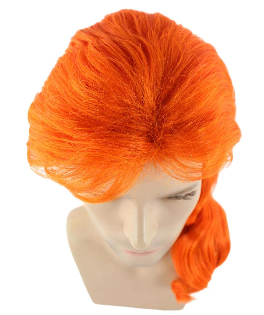 HPO 80's Orange Super Mullet Mens Wig | Pumkin Long Cosplay Halloween Wig | Premium Breathable Capless Cap 7 HPO 80's Orange Super Mullet Mens Wig | Pumkin Long Cosplay Halloween Wig | Premium Breathable Capless Cap
