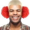 HPO Men's Bald Curly Red Mens Clown Wig | Red Wig With Cap