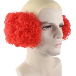 HPO Men's Bald Curly Red Mens Clown Wig | Red Wig With Cap 13 HPO Men's Bald Curly Red Mens Clown Wig | Red Wig With Cap