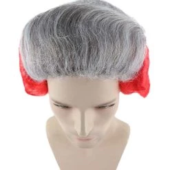 HPO 18th Century Wig | Red & Grey Historical Wig | Premium Breathable Capless Cap Men's Wigs 15 HPO 18th Century Wig | Red & Grey Historical Wig | Premium Breathable Capless Cap Men's Wigs