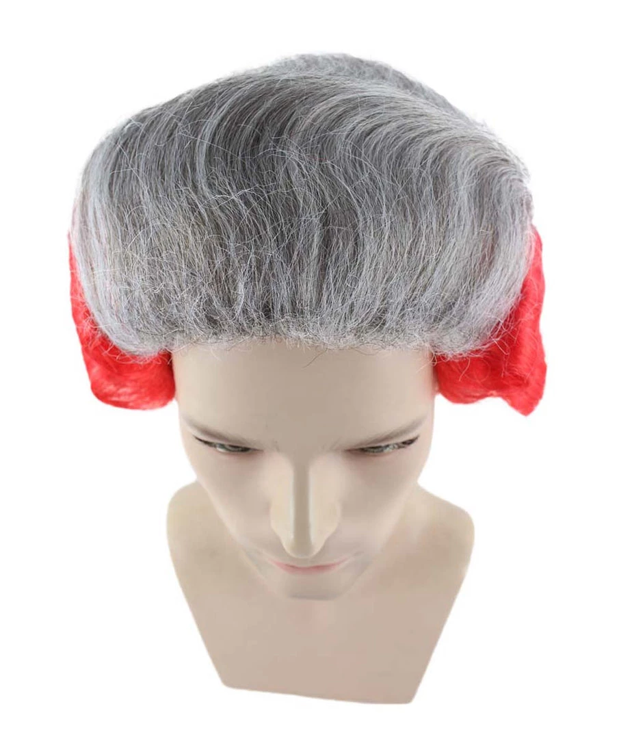 HPO 18th Century Wig | Red & Grey Historical Wig | Premium Breathable Capless Cap Men's Wigs 7 HPO 18th Century Wig | Red & Grey Historical Wig | Premium Breathable Capless Cap Men's Wigs