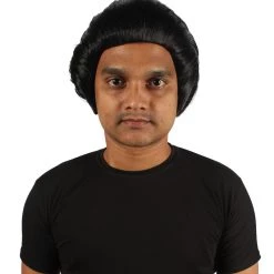 HPO Men TV Movie Cosplay Black Wig | Premium Breathable Capless Cap Men's