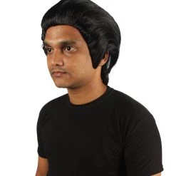 HPO Men TV Movie Cosplay Black Wig | Premium Breathable Capless Cap Men's