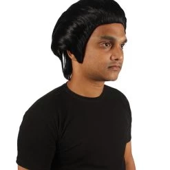 HPO Men TV Movie Cosplay Black Wig | Premium Breathable Capless Cap Men's