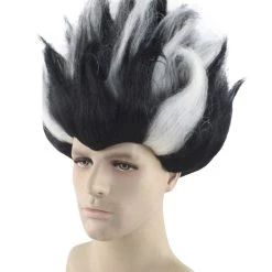 HPO Superhero Doctor Mens Wig | Black White Cosplay Halloween Wig | Premium Breathable Capless Cap 16 HPO Superhero Doctor Mens Wig | Black White Cosplay Halloween Wig | Premium Breathable Capless Cap