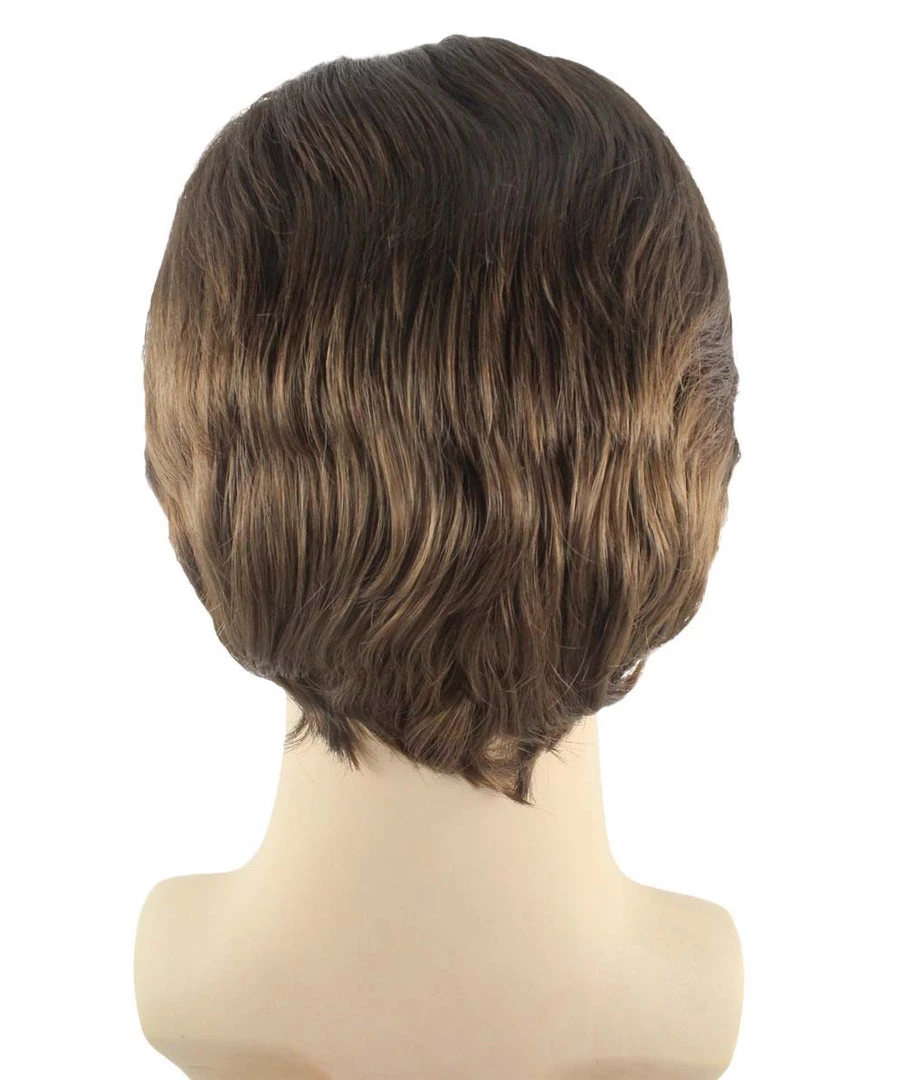 HPO Men's Men Brown Wig With Moustache Set | Cosplay Halloween Wig | Premium Breathable Capless Cap 4 HPO Men's Men Brown Wig With Moustache Set | Cosplay Halloween Wig | Premium Breathable Capless Cap