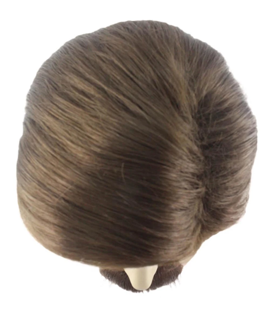 HPO Men's Men Brown Wig With Moustache Set | Cosplay Halloween Wig | Premium Breathable Capless Cap 8 HPO Men's Men Brown Wig With Moustache Set | Cosplay Halloween Wig | Premium Breathable Capless Cap